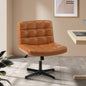Mid Back Office Chair Wide Seat Black/Brown/White