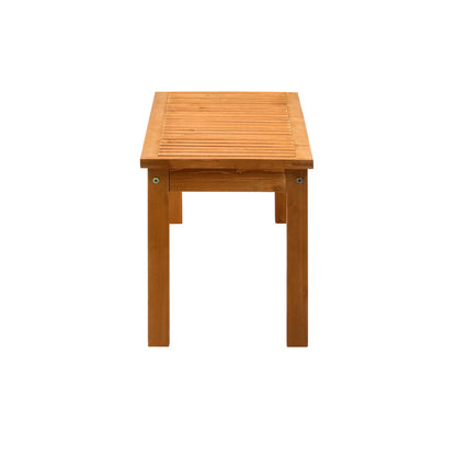 120cm Garden Bench Outdoor Slatted Seat Wood Patio Dining Chair 2 Seater