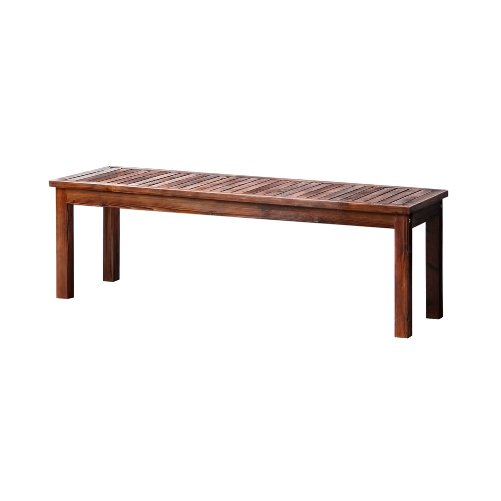 150cm Garden Bench Outdoor Wood Patio Furniture Dining Chair Slatted Seat
