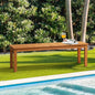 150cm Garden Bench Outdoor Wood Patio Dining Chair Slatted Seat 3 Seater