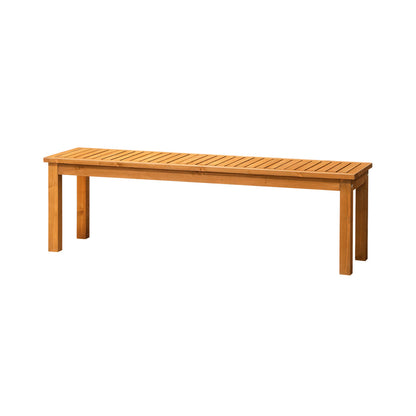 150cm Garden Bench Outdoor Wood Patio Dining Chair Slatted Seat 3 Seater