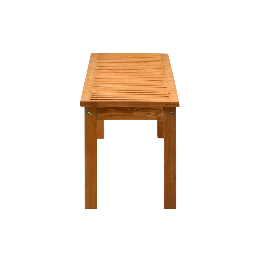 150cm Garden Bench Outdoor Wood Patio Dining Chair Slatted Seat 3 Seater