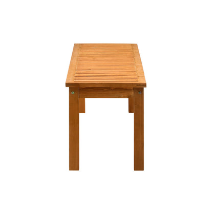 150cm Garden Bench Outdoor Wood Patio Dining Chair Slatted Seat 3 Seater