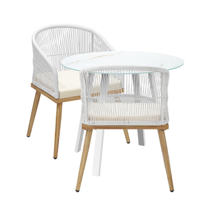 17 Piece Outdoor Dining Set Table Lounge Chairs