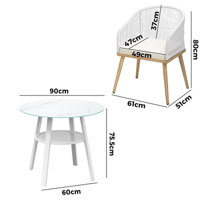 21 Piece Outdoor Dining Set Table Lounge Chairs
