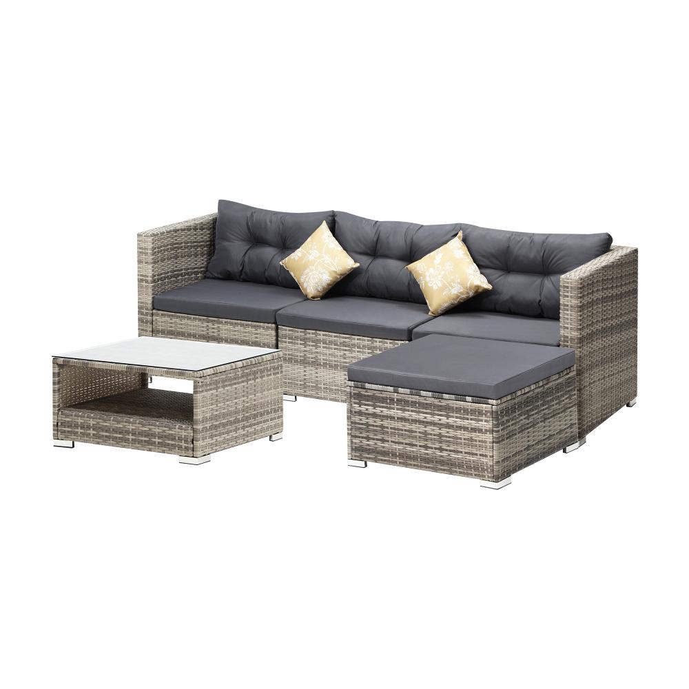  Outdoor Lounge Setting 5pc Wicker Sofa Set Rattan Patio Garden Furniture