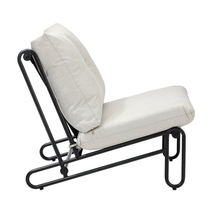2PC Outdoor Lounge Chairs Patio Sofa with Cushions Grey