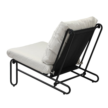2PC Outdoor Lounge Chairs Patio Sofa with Cushions Grey