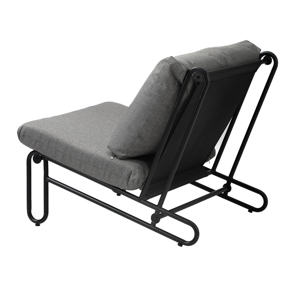 2PC Outdoor Lounge Chairs Patio Sofa with Cushions Beige