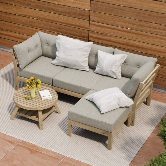 5 Piece Outdoor Sofa Set Garden Lounge Patio Setting