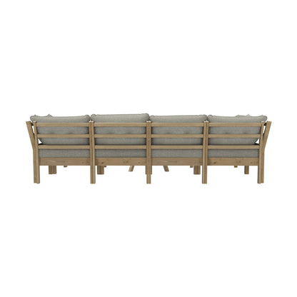 7 Piece Outdoor Sofa Set 6-Seater Lounge Setting Grey