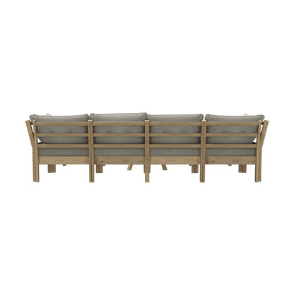 6 Piece Outdoor Lounge Sofa Set Garden Furniture Grey
