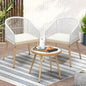 3PCS Outdoor Furniture Lounge Setting Dining Table Chair Patio Bistro Set