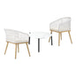 3pcs  Seater Outdoor Patio Set 50/70 cm Table Beige and Natural Chairs