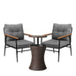 Outdoor Lounge Setting Ice Bucket Black/Brown Table 2 Seater