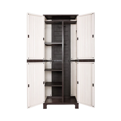 Outdoor Storage Cabinet Box Garage Garden Cupboard Adjustable Lockable