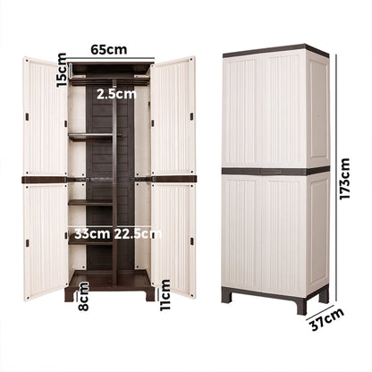 Outdoor Storage Cabinet Box Garage Garden Cupboard Adjustable Lockable