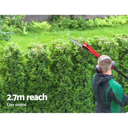 Chainsaw Cordless Pole Chain Saw 20V 8In Pruner 2.7M Long Reach Battery