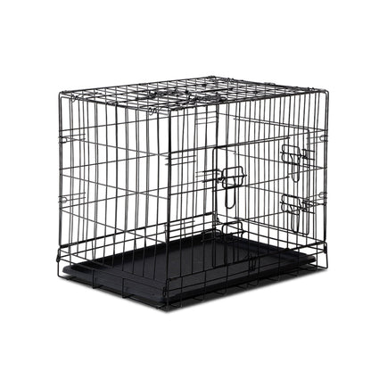24" Dog Cage Crate Kennel 3 Doors