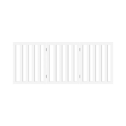 Wooden Pet Gate Dog Fence Safety Stair Barrier Security Door 3 Panels