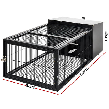 Rabbit Cage 122X52Cm Hutch Enclosure Carrier Metal