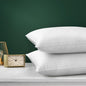 Simple Deals Pillow Goose Feather Down Standard Pillows Cotton Cover - Twin Pack