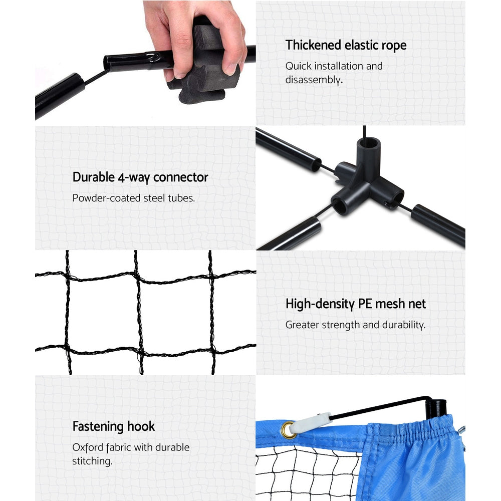 4M Badminton Tennis Net Portable Volleyball Kit Adjustable Height