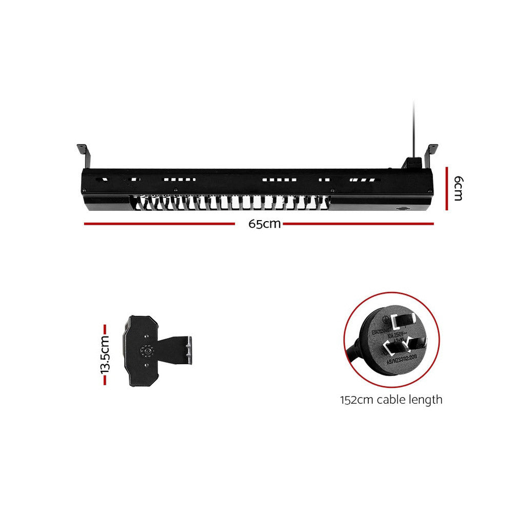 Electric Strip Heater Radiant Heaters 2000W Black