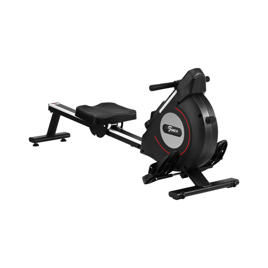 Rowing Machine Rower Magnetic Resistance Exercise Fitness Black
