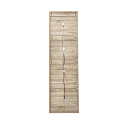 Display Cabinet Buffet Sideboard LED Light High Gloss Door Natural