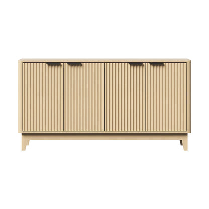 Buffet Sideboard Storage Cabinet 4 Doors Cupboard White