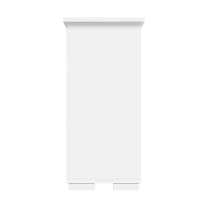 Sideboard Buffet Glass Sliding Door White