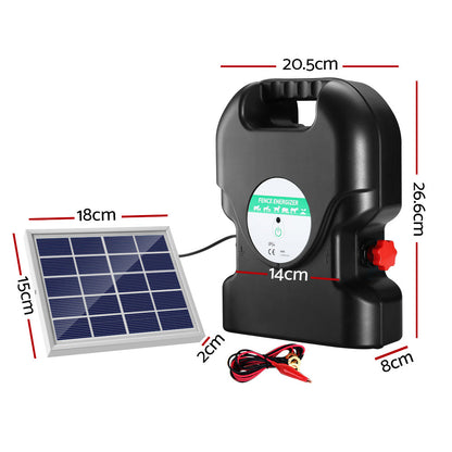 Fence Energiser 20Km Solar Powered 1.2J Electric