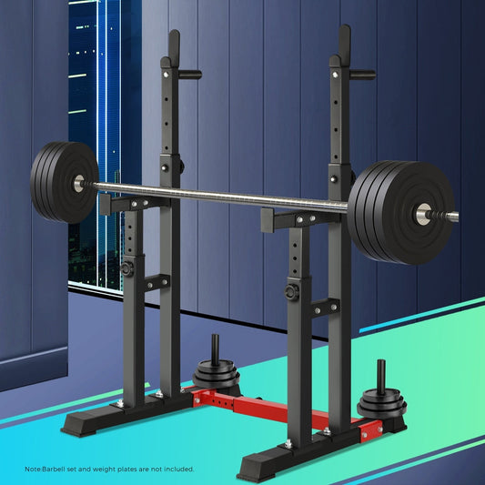 Barbell Bar Stand with Adjustable Squat Rack