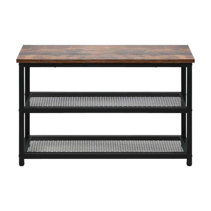 Shoe Cabinet Bench Shoes Rack Shelf Storage 3-Tier Industrial Furniture