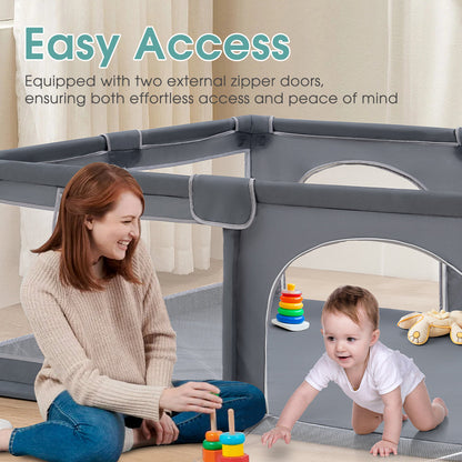 Kids Playpen Baby Safety Gate 2 Door 150x180cm