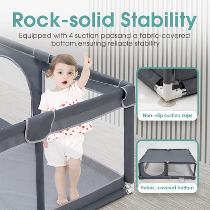Kids Playpen Baby Safety Gate 2 Door 150x180cm