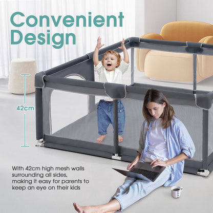 Kids Playpen Baby Safety Gate 2 Door 150x180cm
