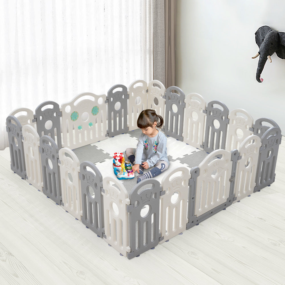 Kids Playpen Baby Safety Gate Toddler Fence 22 Panels