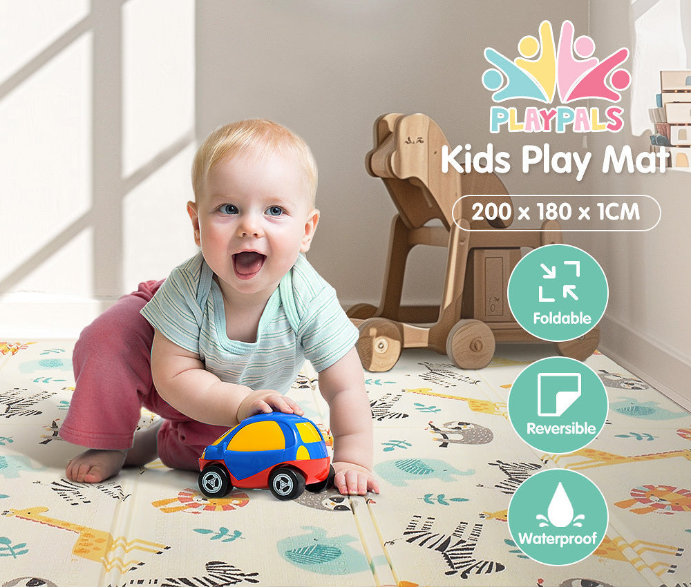 Kids Play Mat XPE Foam Double Folding Pad Non-slip Carpet