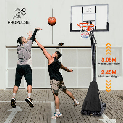 Basketball Hoop Stand 2.45M-3.05M Height Adjustable