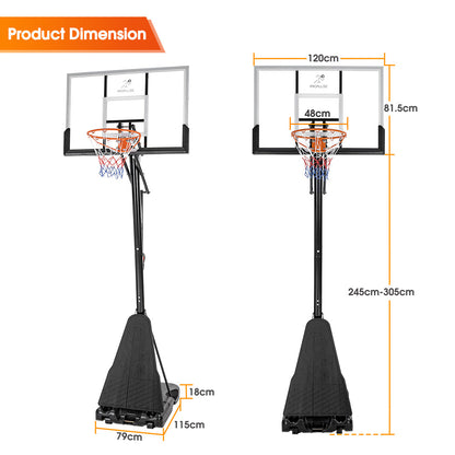 Basketball Hoop Stand 2.45M-3.05M Height Adjustable