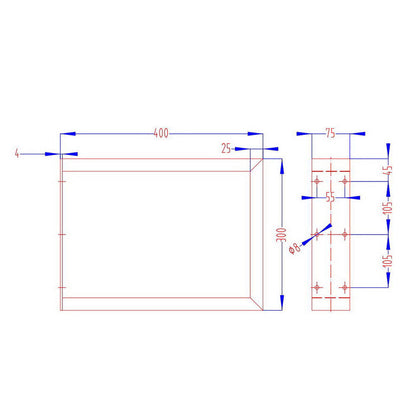 Metal Table Legs Diy Rectangular 40X30Cm Set Of 2