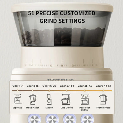 Electric Coffee Bean Grinder - 51 Settings
