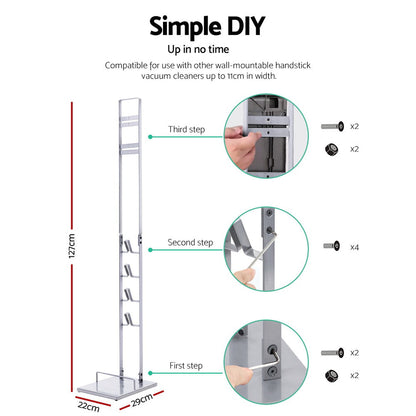 Freestanding Dyson Vacuum Cleaner Stand For V6 7 8 10 11 Silver