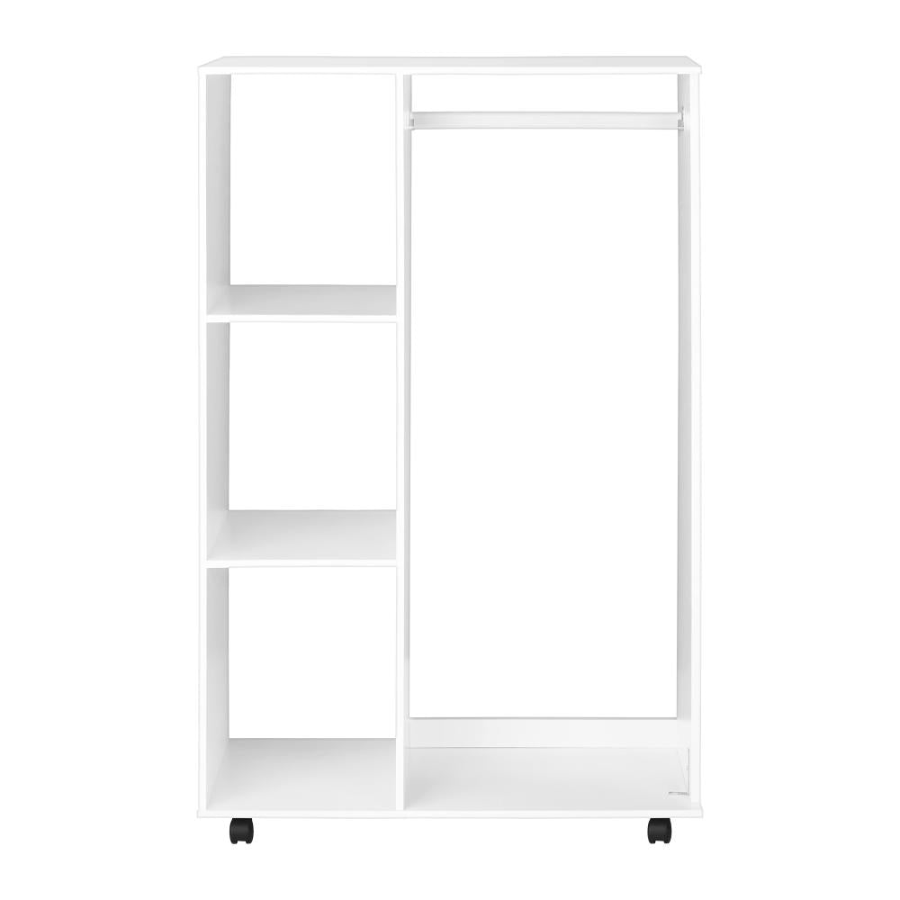 Portable Wardrobe Open Storage Shelves Organizer Clothes Rack Hanging