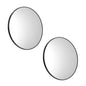 Wall Mirrors Round 50/60/70/80 cm Black/Gold/Wooden Set of 2
