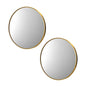 Wall Mirrors Round 50/60/70/80 cm Black/Gold/Wooden Set of 2