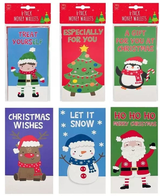 NEW Christmas Money Wallet & Envelope Gift Holder - 6 Designs, Cash Size AU