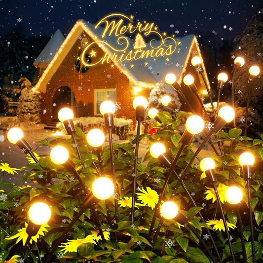 2PACK Solar Firefly Garden Light Swaying Outdoor Waterproof Lamp Landscape Decor